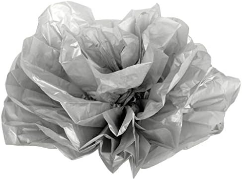 Grande Pedido de Tecido de Flores de Rosa de Rosa Pacado de Parede/Cadeiras - 50cm | Prata | 1 pc.