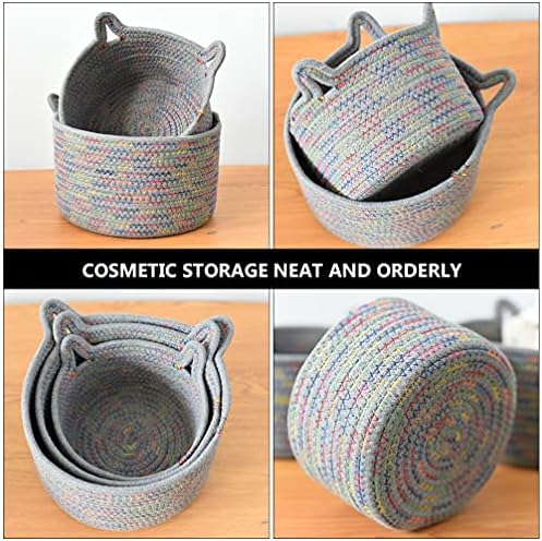 Housoutil, tecido de armazenamento cesto de cesta de cestas de cesto de tigela fazenda alimentos serve a bandeja de