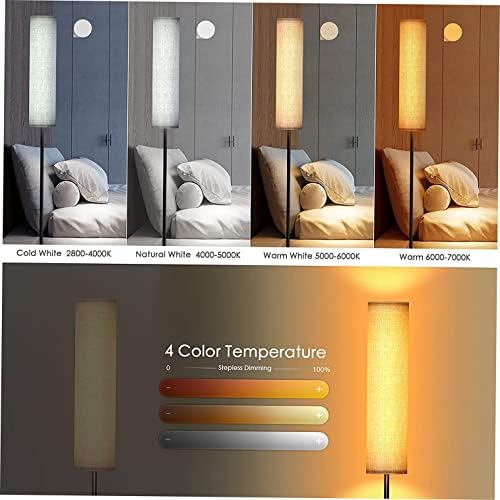Lâmpada de prateleira de 800-lumens jabey com LEDs remotos 2800K-7000K 4 Ajuste a função de tempo de temperatura da cor e desligamento automático para o quarto da sala de estar