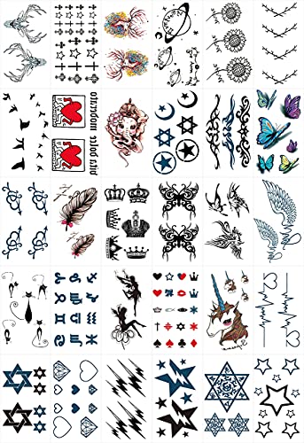 62 folhas de mais de 300 padrões de tatuagens realistas de tatuagens temporárias tatuagens falsas adultas que parecem reais, com