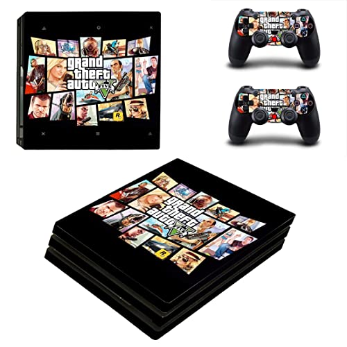 Game Grand GTA Roubo e Bauto PS4 ou PS5 Skin Stick para PlayStation 4 ou 5 Console e 2 Controllers Decal Vinyl V5419
