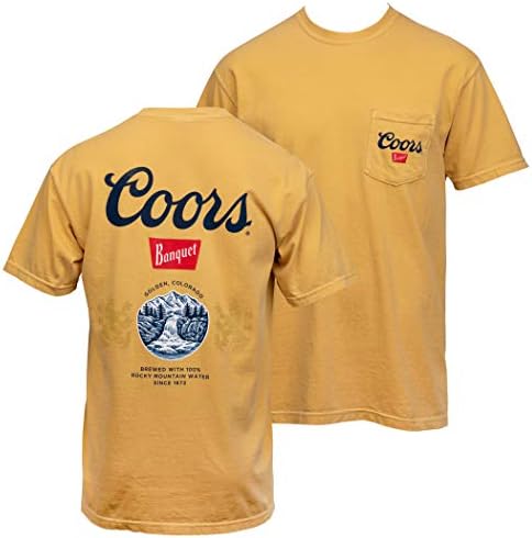 Coors Banquet Old Gold Front e traseiro de bolso de impressão