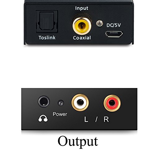 Conversor de áudio, Decodificador de áudio AMANKA DIGITAL PARA AUNOGA com entradas de Toslink óptico digital e entradas