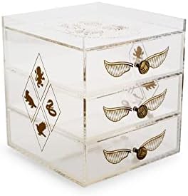 Harry Potter Snitch acrílico Organizador de beleza Caixa de jóias Exibir recipiente | Bandeja de bugigangas de joalheria