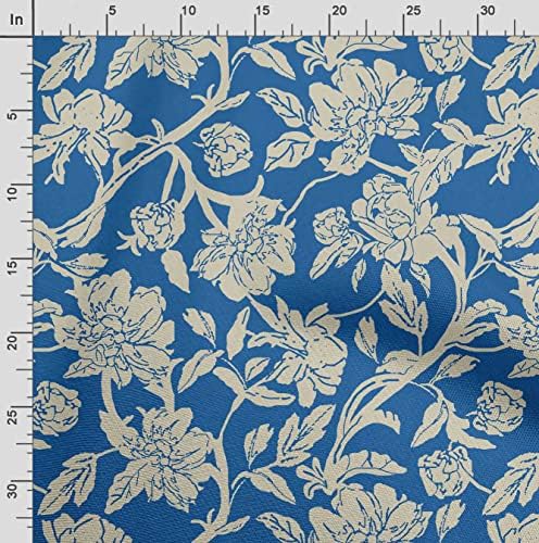 Soimoi Floral impresso, algodão cetim spandex, tecido de costura pelo quintal de 54 polegadas de largura, tecido decorativo