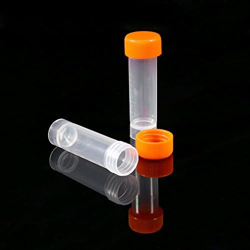 10pcs 5ml Tubos de teste de parafuso de parafuso de frasco de frasco de 5 ml com junta de silicone, tubo de ensaio adequado