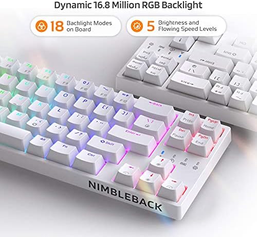 LTC NB681 Nimbleback RGB com fio de 65% do teclado mecânico que troca a quente （Brown Switch） Cabo USB C personalizado com conector Aviator para pacote de teclado mecânico