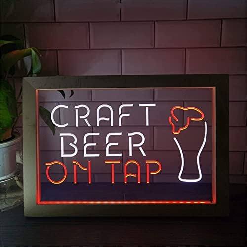 Cerveja artesanal de DVTel na torneira LED NEON SIGN, decoração de bar