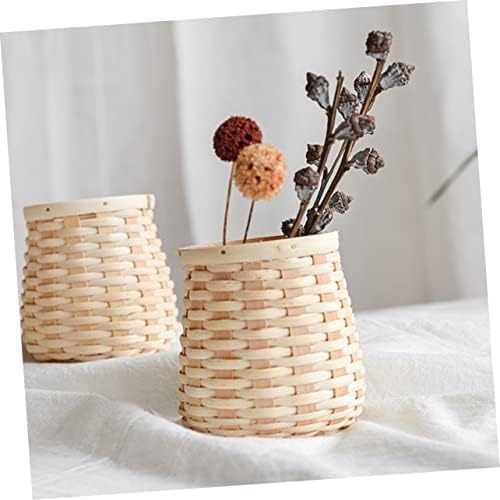 Bestonzon cesto de cesto de cesta de armazenamento de cesta de cestas decorativas para frutas cestas de armazenamento de ervas marinhas pequenas cestas de bambu café da manhã servir suporte