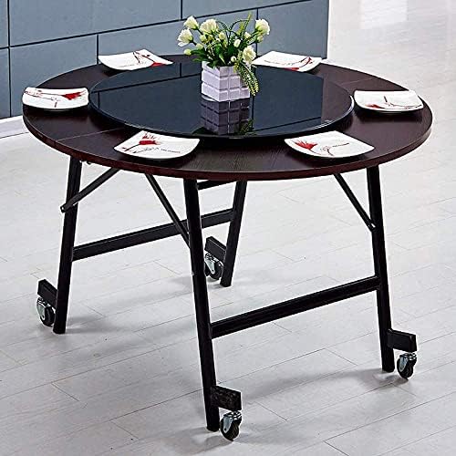 LIXFDJ Vidro preto durável preguiçoso Susan - Grande plataforma giratória para mesa de jantar - Placa de servir - bandeja giratória