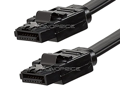 Monoprice 18 polegadas SATA 6Gbps Cable w/trava de travamento - preto