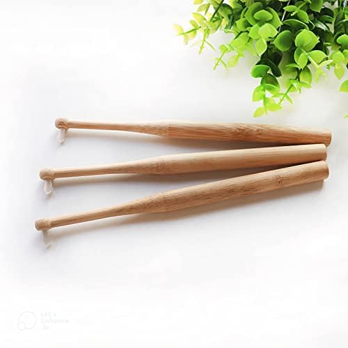 Peça de bambu de bambu único escova de dentes de dentes de dentes