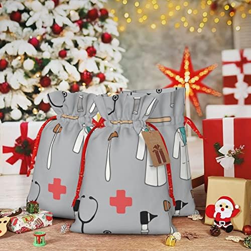 Sacos de presentes de natal de traços de natal noctor-medical-EMT apresenta sacos de embalagem de sacos de pregos de nocas de mal