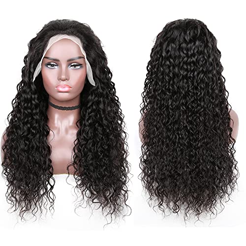 Water Wave Lace Wigs Front Wigs Humanos 13x4 HD Transparente Lace Frontal Wigs Para Mulheres Negras Humanos Humanos de Glueless Glueless Pré -arranhado com cabelos de bebê 180% de densidade de cor natural