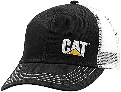 Equipamento de Caterpillar Marca preta e branca Snapback Mesh Cap/Hat