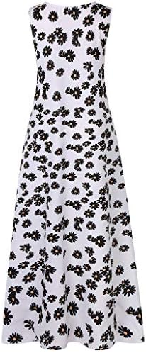 Vestidos de verão Ollysqiar para mulheres 2023 Casual Sundress Loose Sunest Split Maxi Dresses Dress Long Beach com bolso