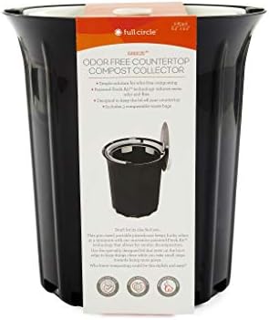 Círculo completo de compostagem de bancada sem odor de odor, preto e branco