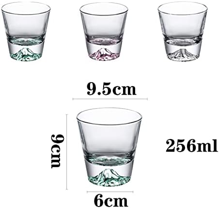 Mkkel Whisky Glass, coquetéis, taçes de água clara de vidro, para uísque ou coquetéis, perfeitos para casa, restaurantes e festas, adequados para servir vinho espumante, 256ml