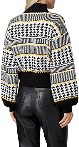 Louna Rent the Runway pré-amada suéter de pescoço impressa