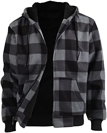 Inverno pesado sherpa laded lade flannel janelada masculino plus size s-5xl Big & alto casaco masculino