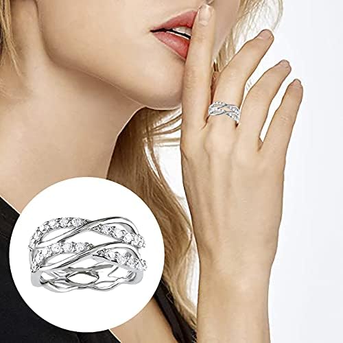 Anéis baratos para mulheres de viagem Figura de oito linhas de oito anéis de anel de cobre anéis de gordura anéis