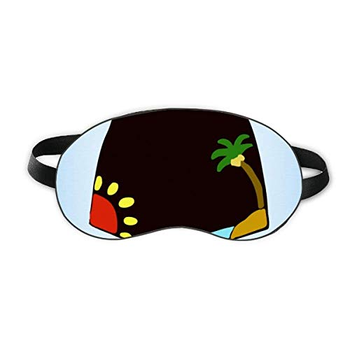 Black Beach Pant Ilustração Padrão do Sleep Sleep Shield Soft Night Blindfold Shade Cover