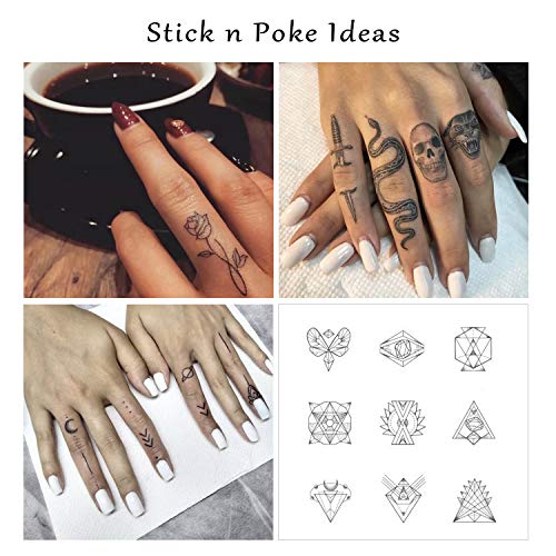 Chiitek cutucando Kit Black Tattoo Diy Pen, 20 agulhas de tatuagem para Tattoo Artist, Tattoo Beginner