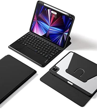 LEIJUE 360 Caixa de teclado rotativa do touchpad para iPad Pro 11 2022/2021/2020, iPad Air 5th/4th Gen 10.9, Caso de teclado