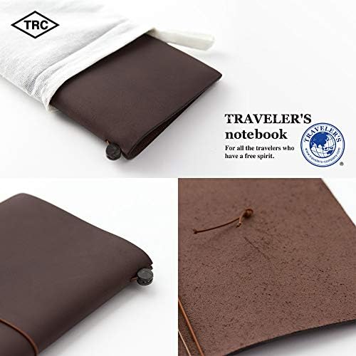 トラベラーズ カンパニー Notebook do viajante, tamanho regular, marrom 13715006