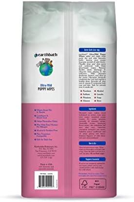 Terra -terreno Ultra -Mild Cherry Puppy Helfing Limpo - Limpe suavemente a sujeira e odor, hidrata, Aloe vera, vitamina
