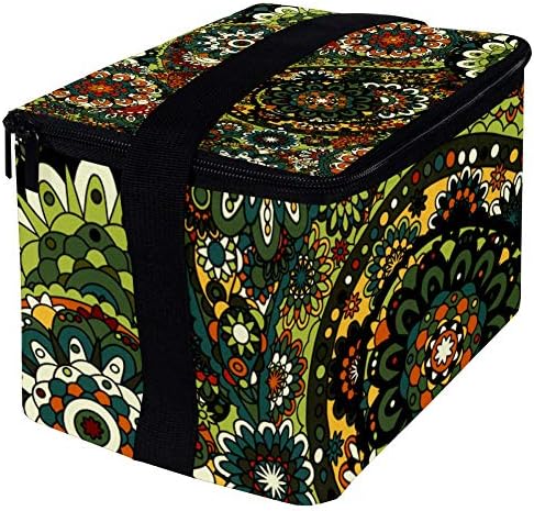 Lanchonetes tradicionais reutilizáveis ​​de lanchonetes Paisley Floral Pattern Bag Saco de bolsa Bento Bento, lancheira portátil