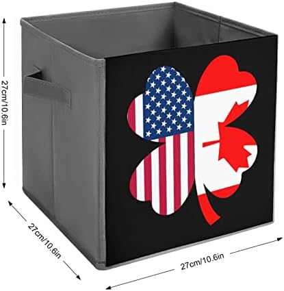 Bandeira do Canadá Americano Shamrock Grandes Cubos Bins de Armazenamento de Armazenamento Caixa de Armazenamento Caixa de Armazenamento de Armazenamento Para Prateleiras Para Prateleiras