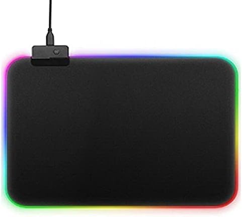 BOM MAIS BOILES DE MOMENTO DE GAMES DE GAMES, Anti-Skid Protetor RGB Light Gaming Mush Mouse Mat para Office Black 3025cm