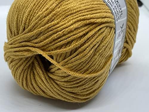 Ocher dourado Alara - DK Peso Cotton Blend Yarn 50 gramas 140 metros