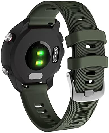 SDUTIO 20mm Sport Silicone Watch Band Strap for Garmin Forerunner 245 245m 645 Vivoactive 3 Vivomove HR Smart Bracelet