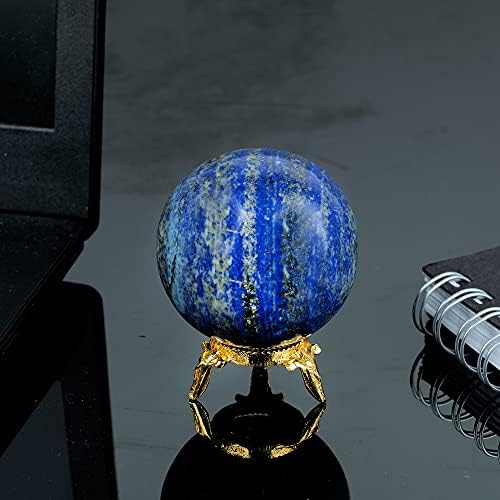 Fashionzaadi Lapis Lazuli Gemstone - Bolas de pedras de cristal - Cristal de esfera - Fatuagem de meditação - Feng Shui