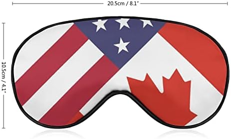 America Canada Flag da máscara de máscara de olho macio de máscara de sombra eficaz conforto máscara de sono com cinta