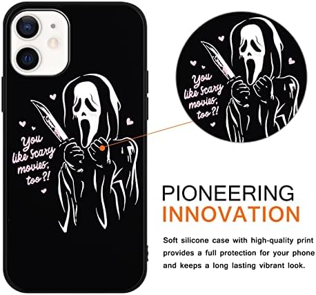 Ootbao 2 pacote de telefone legal capa para Apple iphone 11 case 6.1 , grito filme de terror impresso, design fofo