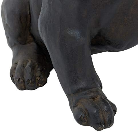Deco 79 Polystone Bull Dog Sculpture, 10 x 7 x 11 , marrom