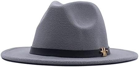 Moda Black preto do Panamão Funcionário Classic Classic Chapéu de lã Fedora Hat flexível Caps elegantes Caps Gentil