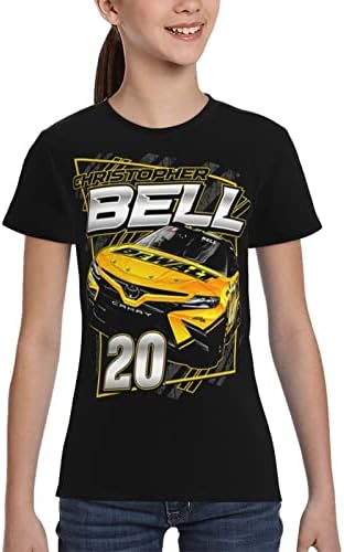 Asfrsh Christopher Bell 20 camisa para menina adolescente e garoto impressão de manga curta camiseta atlética de camiseta clássica Camiseta Crewneck