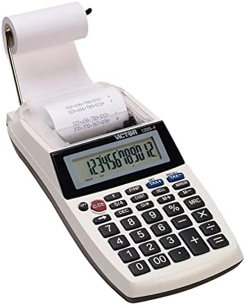 Victor 1205-4 de 12 dígitos calculadora de impressão comercial de palmeira/mesa portátil