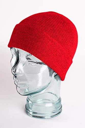 Shorts of Hawick Women Feminino Cashmere Beanie Hat - Bright Red - Made in Scotland by Love Cashmere