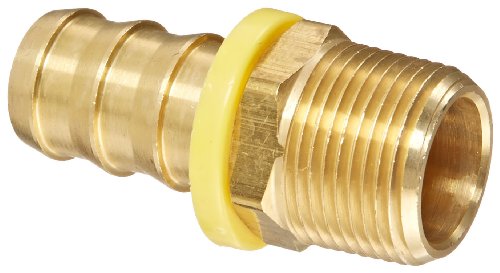 Anderson Metals Brass Push-On Mangument, conector, 3/4 Barb x 3/4 Macho Pipe