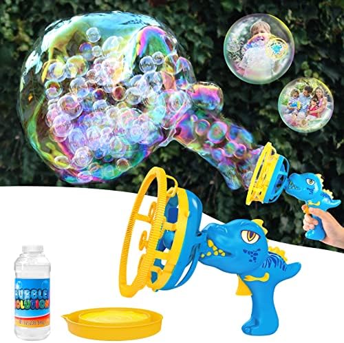 Máquina de bolhas de pistolas de bolhas iflove para crianças pequenas, brinquedos de soprador de bolhas de dinossauros para