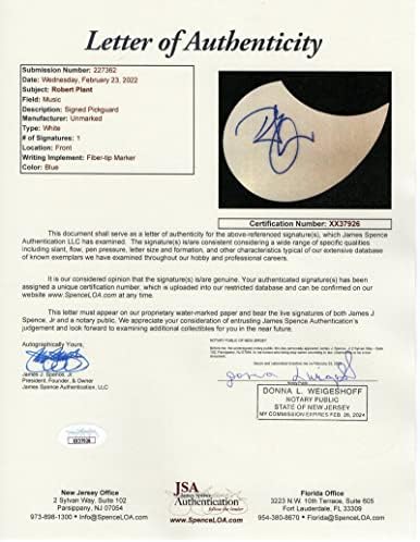 Robert Plant assinou autógrafo em tamanho real CF Martin Guitar Guitar w/ James Spence Autenticação JSA Coa - Led
