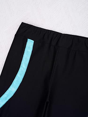 Calça de legging esticada de garotas yuumin crianças crianças listradas estampas longas calças de bicicleta de ginástica