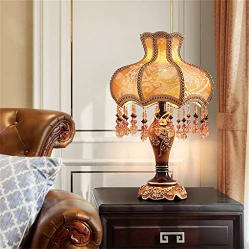 Slnfxc estilo pastoral fresco e romântico lâmpada de lâmpada de mesa de mesa lâmpada de decoração de quarto