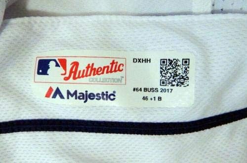 2017 San Diego Padres Nick Buss 64 Game usou White Jersey SDP1161 - Jerseys MLB usada para jogo MLB
