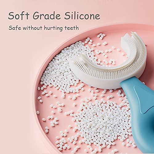 Escova de dentes em forma de U Soobei, pincel de silicone de grau de alimento, design de limpeza de dentes orais de 360 ​​° para